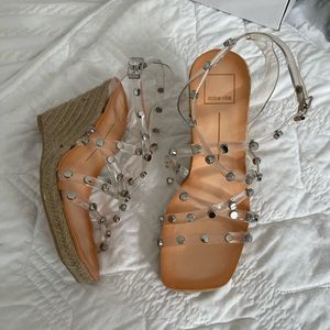 Dolce Vita Clear Espadrilles Wedges